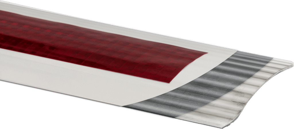 The tip of a steel flex guide post