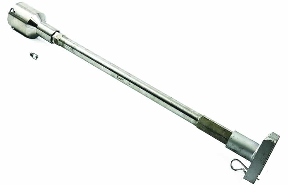 A metal rod used for installing Flexi-T with a pin