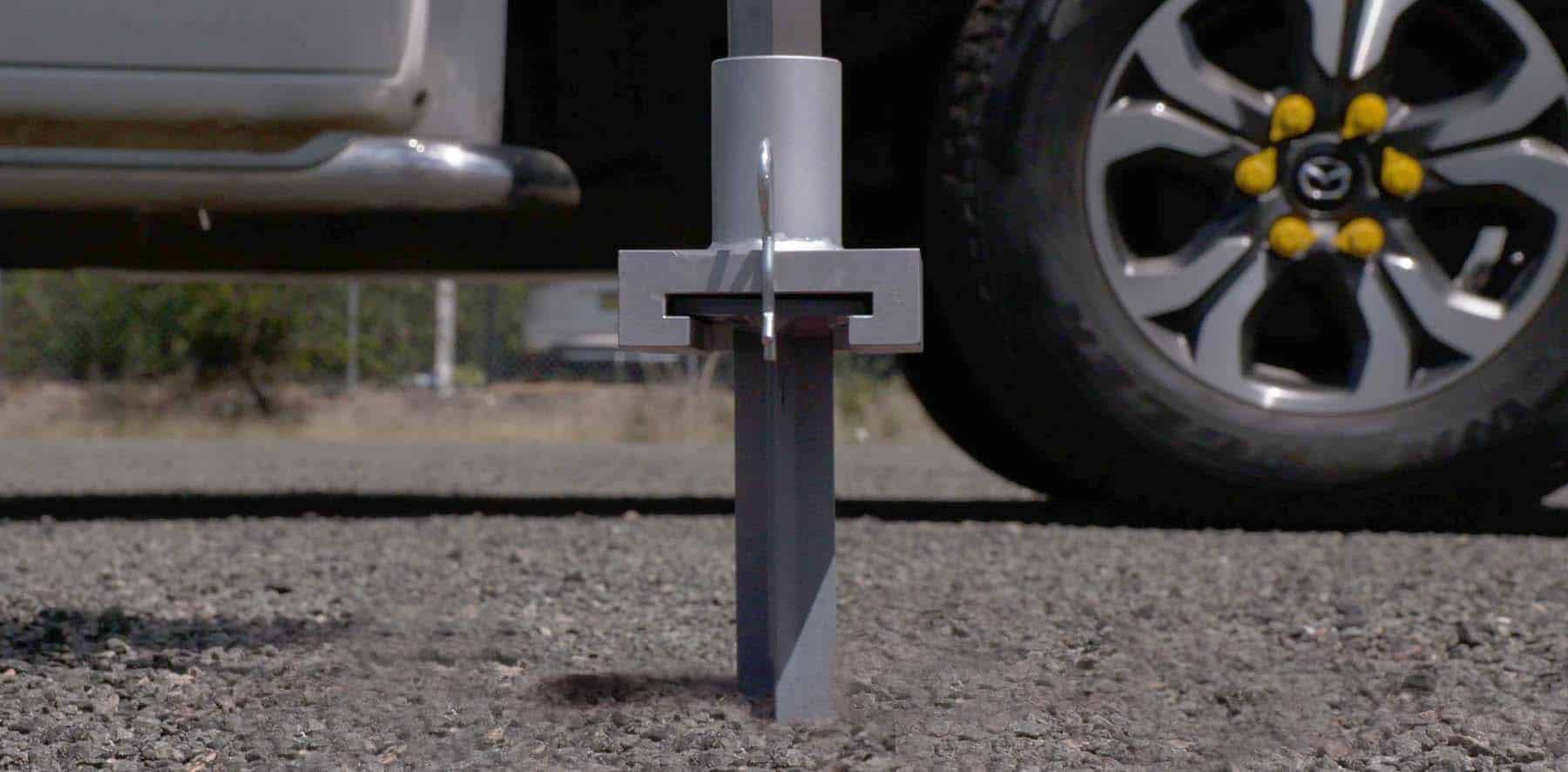 The anchor point of a flexi-t bollard