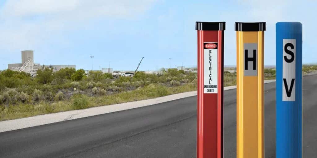 Utility marker posts from Delnorth in a range of colours