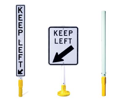 Keep left signs from Polyflex