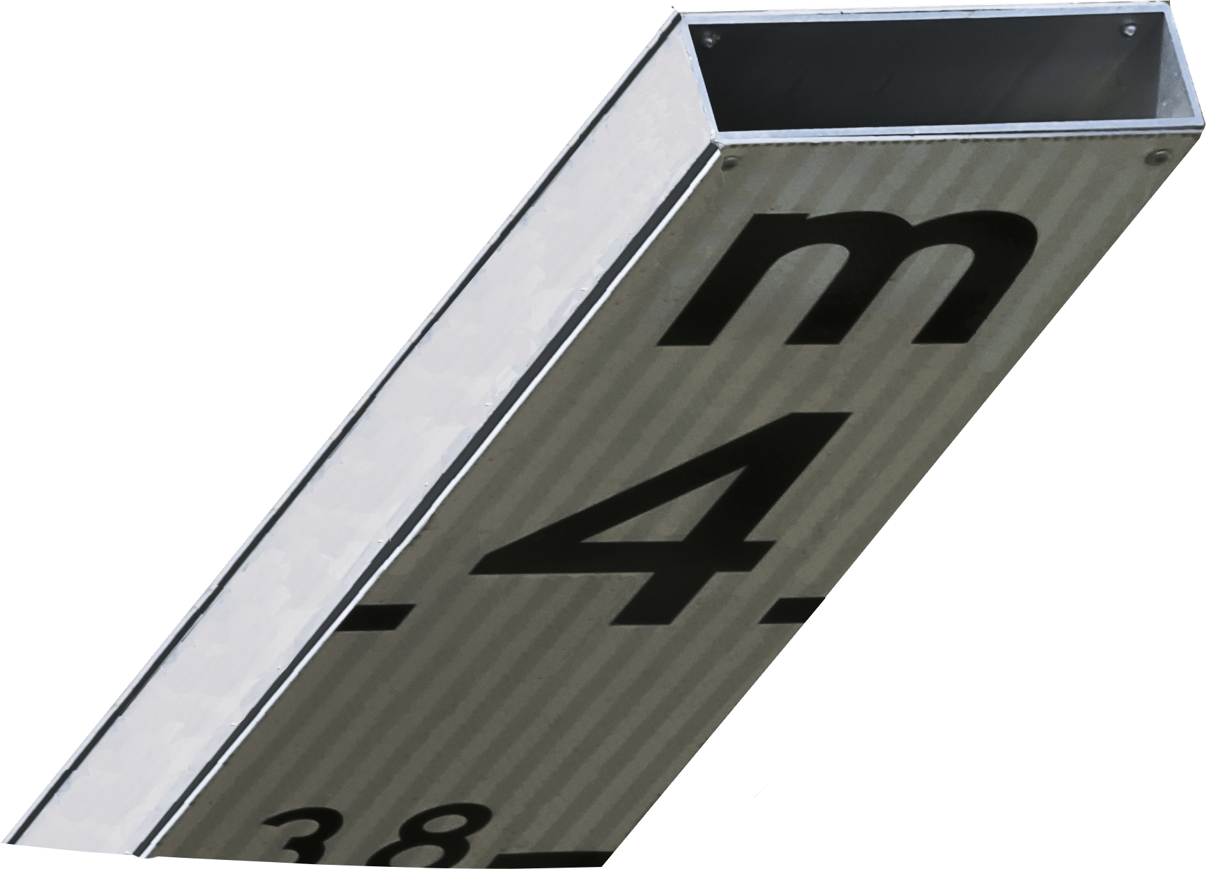 The top of a flood post marker