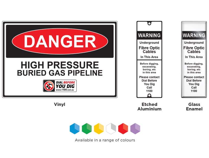Examples of utility signs