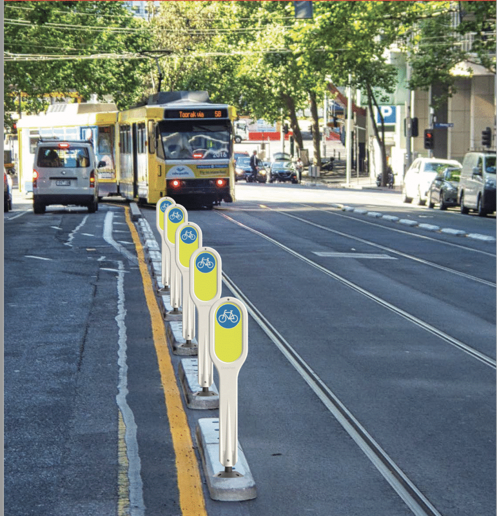 Tramline route markers