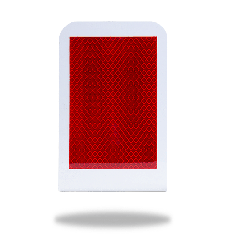 Red road marker tab