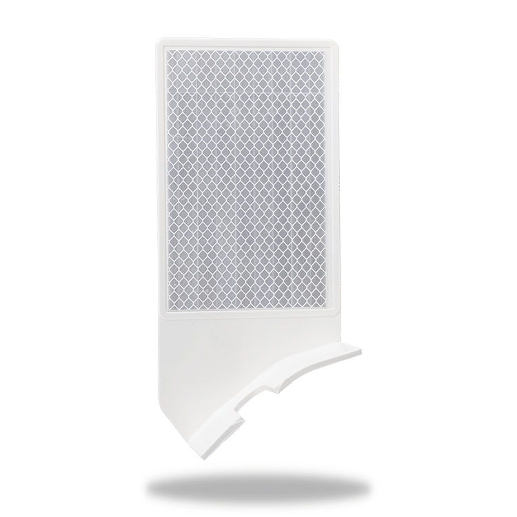 White road marker tab