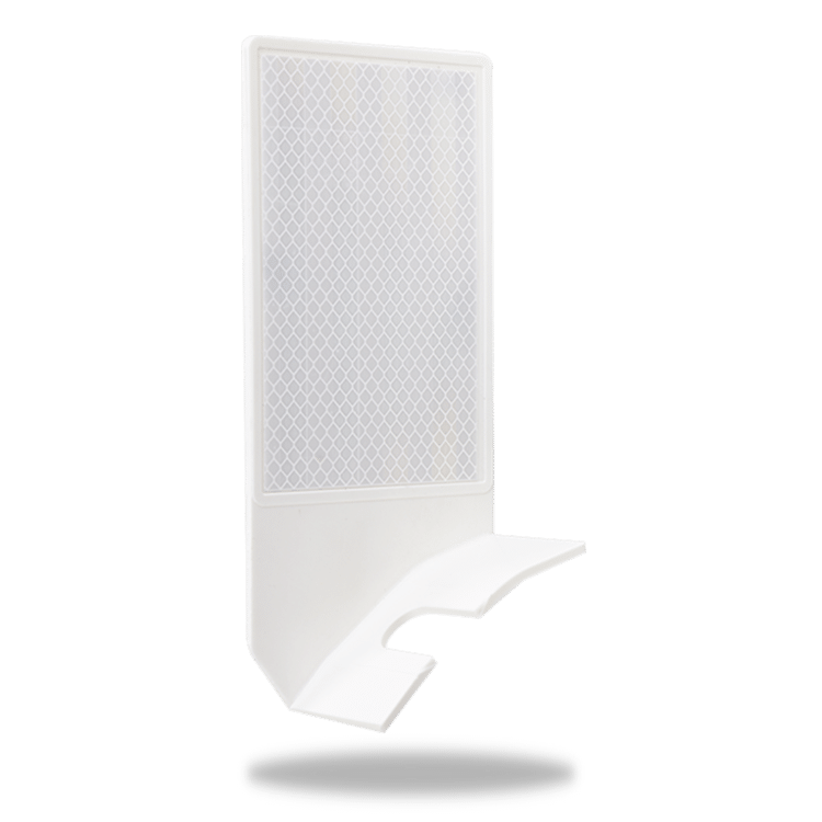 White road marker tab