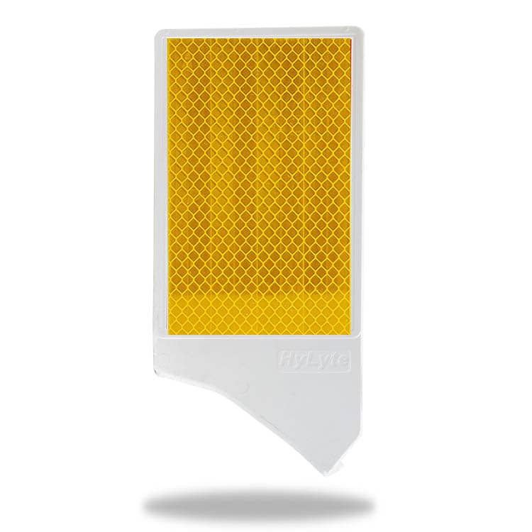 Yellow road marker tab