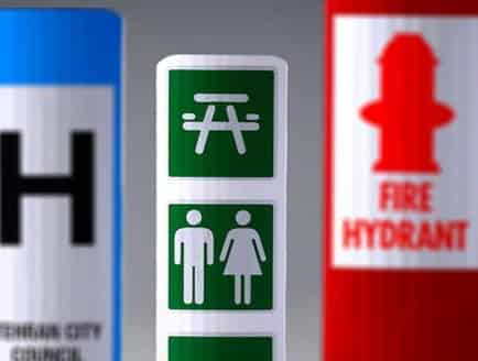 Colour range of flexible marker posts in different industries