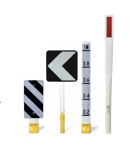 Our size range of floodway markers