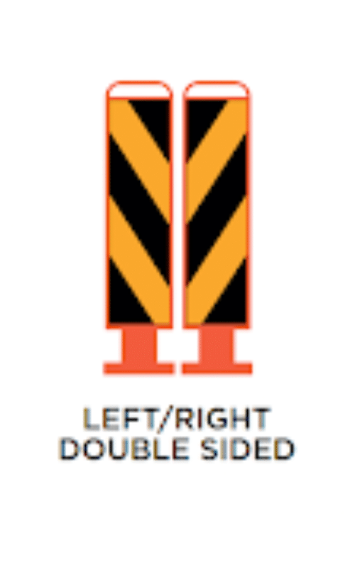 two left Versikerb traffice seperation barrier