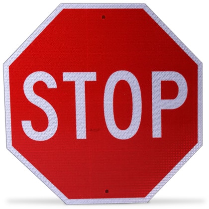Sign-Flex stop sign in Red