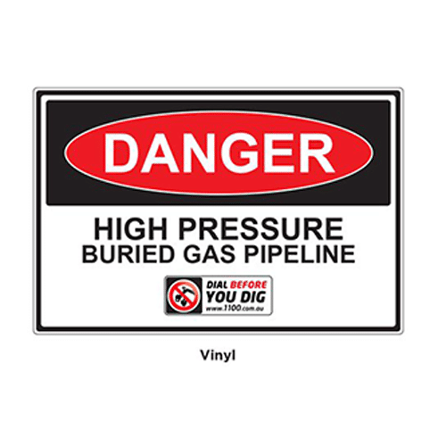 Example vinyl sign for guide posts