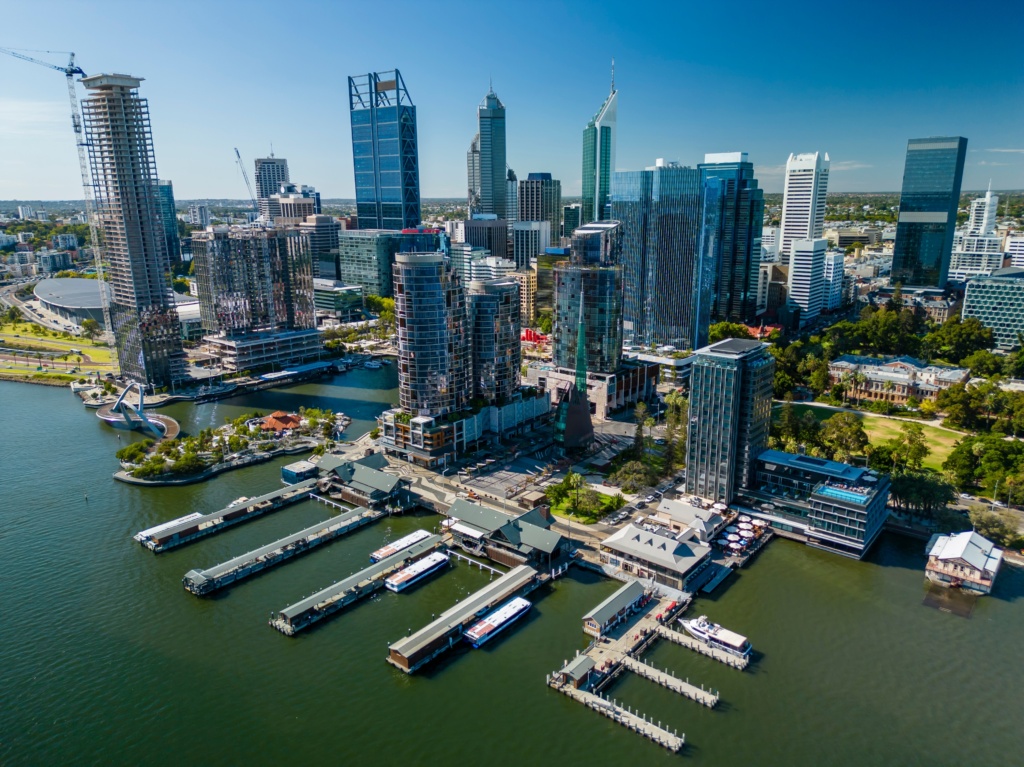 Aerial view of perth, where one of our offices is based.