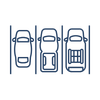 Cars parked icon