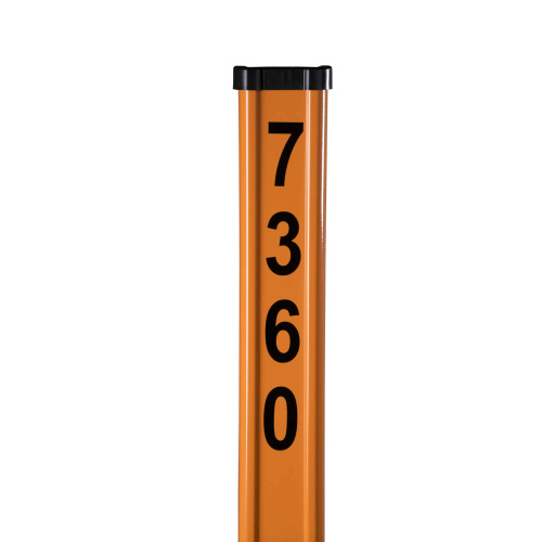 ROLLED-EDGE-ORANGE-CUSTOM-f Rolled edge marker post in orange